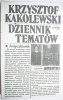 DZIENNIK TEMATÓW - Krzysztof Kąkolewski 1984